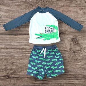 Carters 2T boys swimsuit, carters 2T boys swim set, swim set, swimsuit, boys